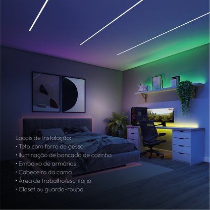 Controlador de Fita Led Inteligente Zigbee Branco Quente/Frio RGB Colorido Neo