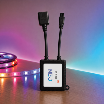 Controlador de Fita Led Inteligente Wifi Branco Quente/Frio RGB Colorido Neo