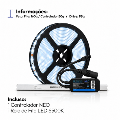 Fita Led Inteligente Wifi 10W 5 Metros 6500K Branco Frio 12v Neo - NEO Avant