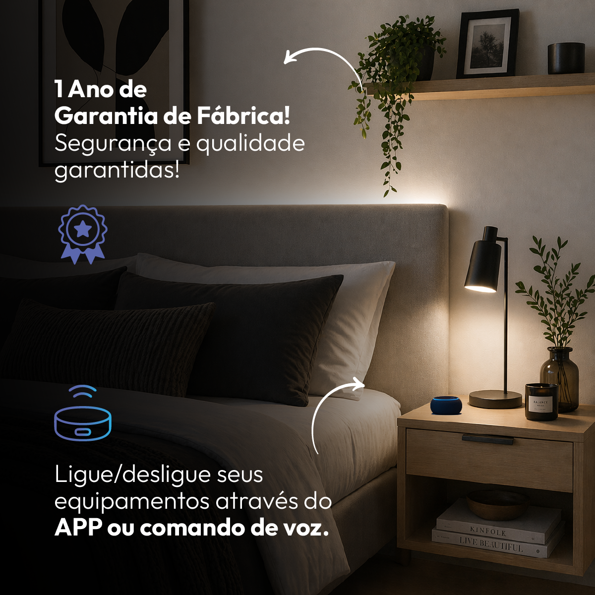 Fita Led Inteligente Zigbee 10w 5 Metros 4000k Branco Neutro 12v Neo