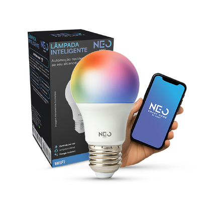 Lâmpada Led Pera Inteligente Wifi 10w RGB E27 Bivolt Neo