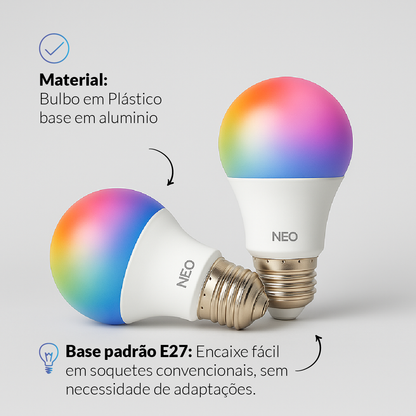 Lâmpada Led Pera Inteligente Wifi 10w RGB E27 Bivolt Neo