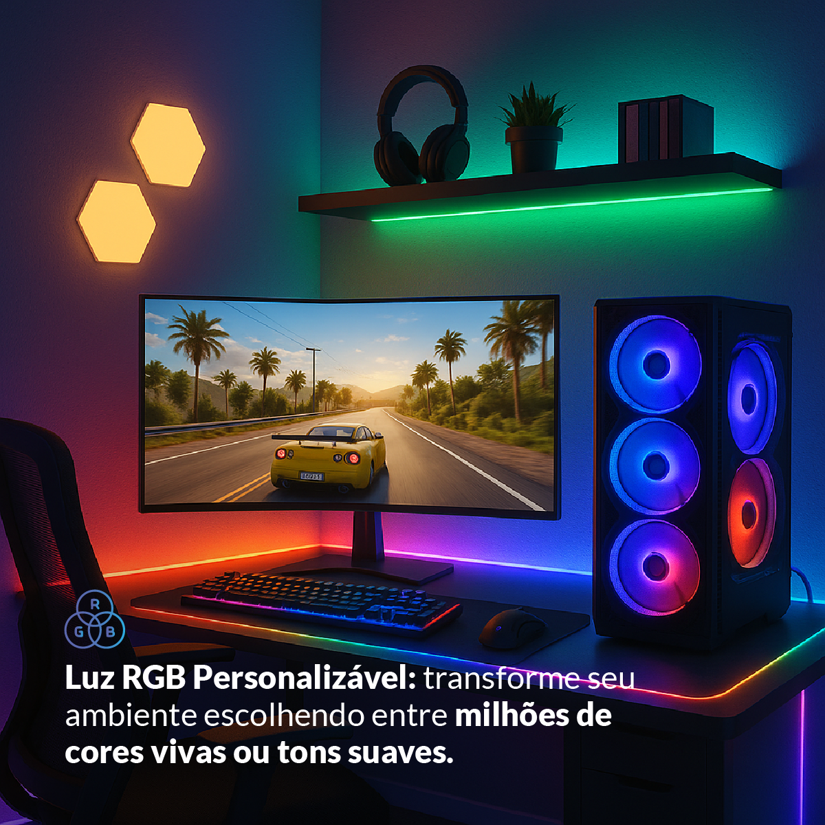 Fita Led Inteligente de 5W RGB Colorido 5 Metros IP20 Avant Neo