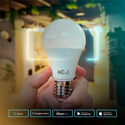 Lâmpada Led Pera Inteligente Wifi 15W Dimerizável Branco Quente a Frio E27 Bivolt Neo