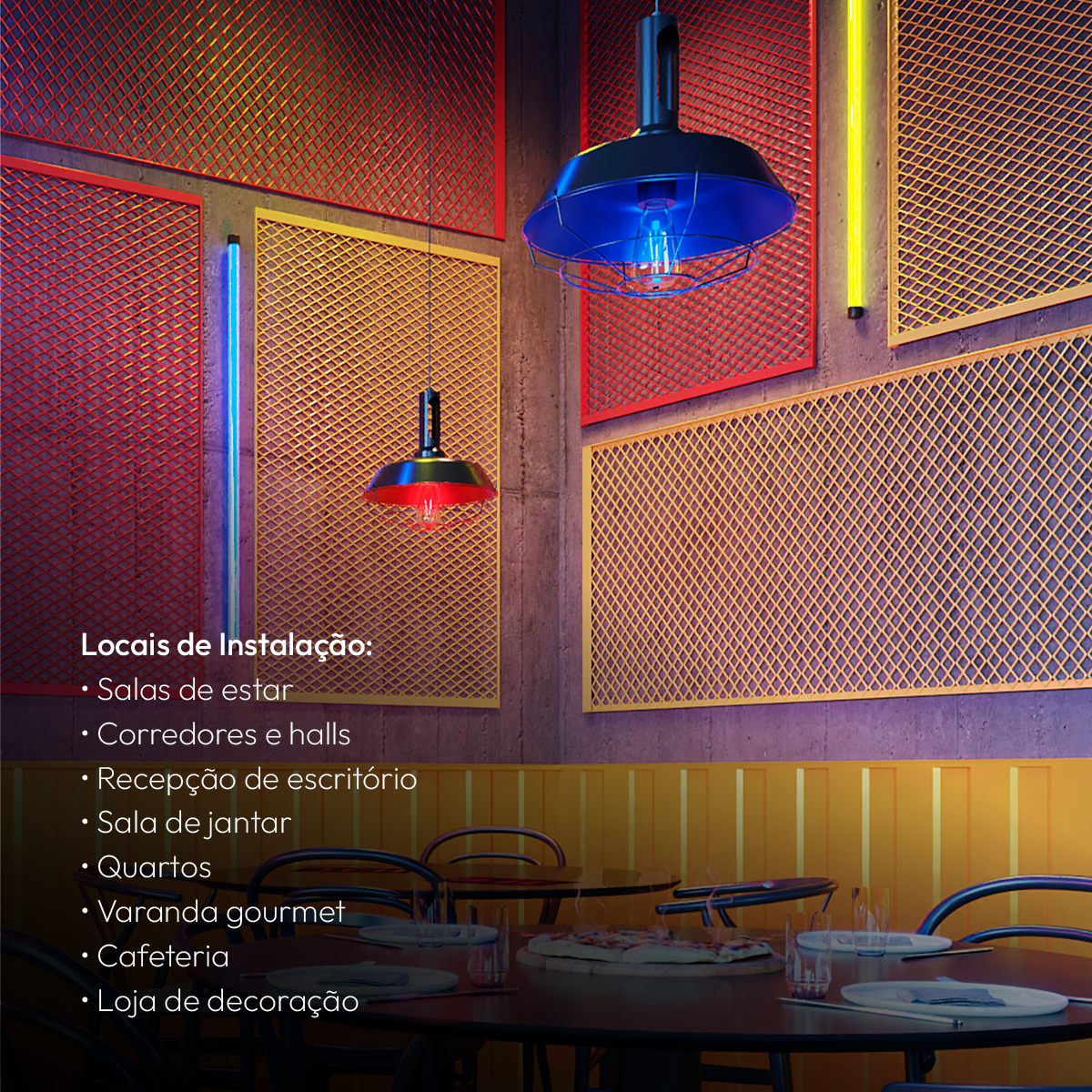 Lâmpada LED Inteligente Wifi RGB ST64 6W Dimerizável E27 Bivolt Neo
