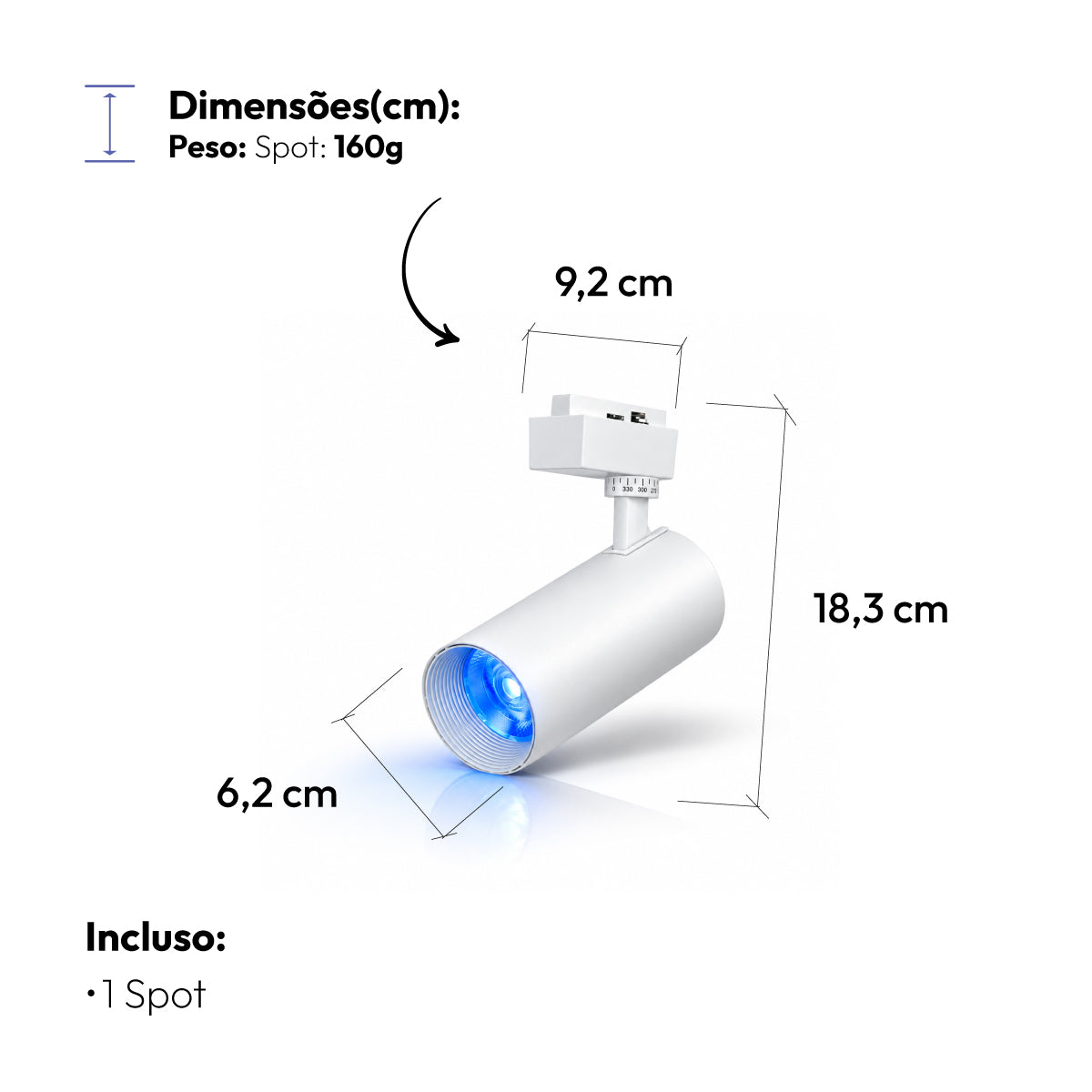 Spot Led Para Trilho Inteligente 12W RGB Bivolt IP20 Branco Neo - NEO Avant