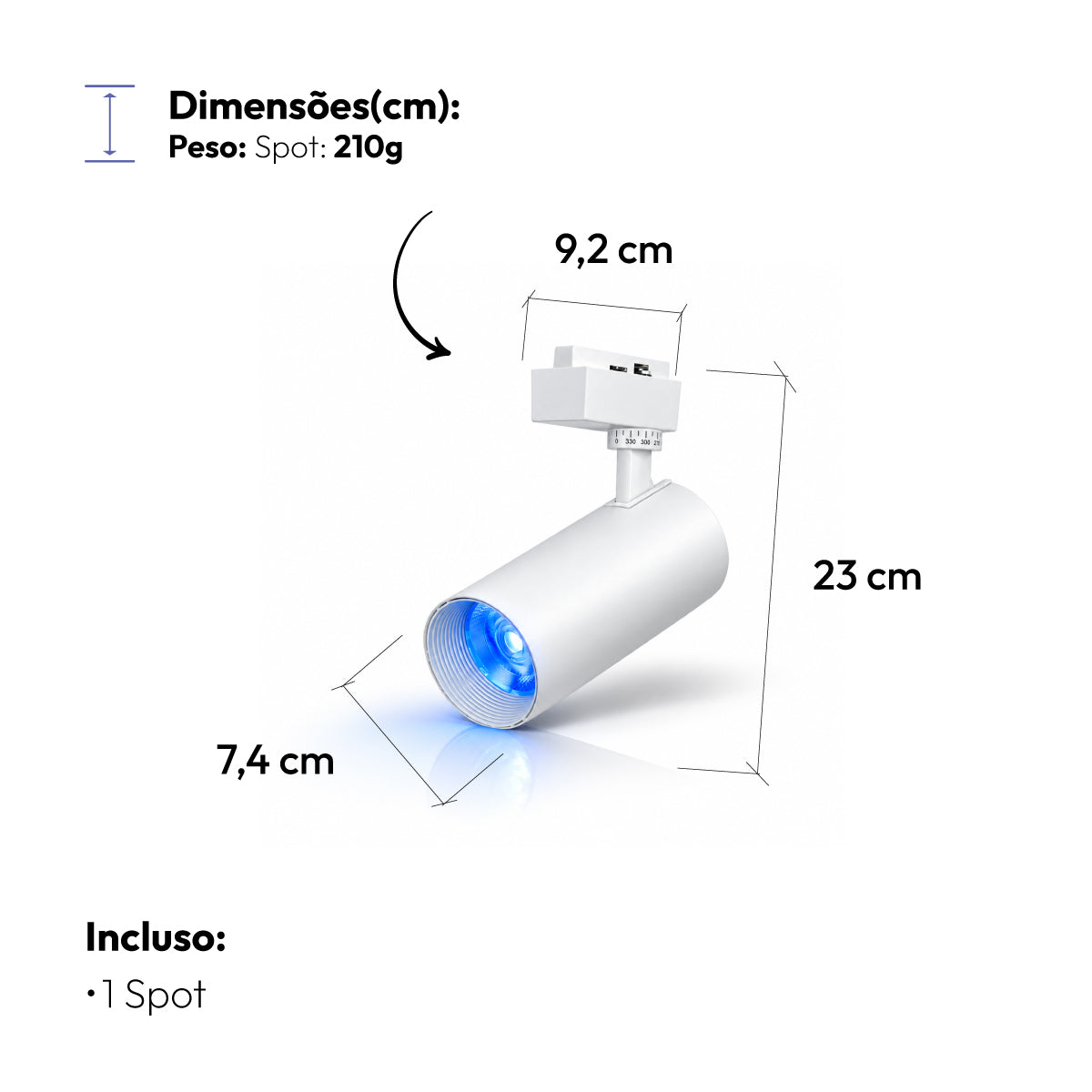 Spot Led Para Trilho Inteligente 20W RGB Bivolt IP20 Branco Neo - NEO Avant