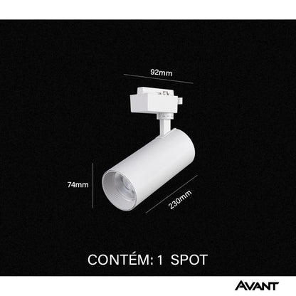 Spot Led Para Trilho Inteligente 20W RGB Bivolt Ip20 Branco Avant Neo
