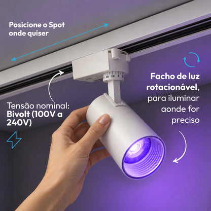Spot Led Para Trilho Inteligente 20W RGB Bivolt IP20 Branco Neo - NEO Avant