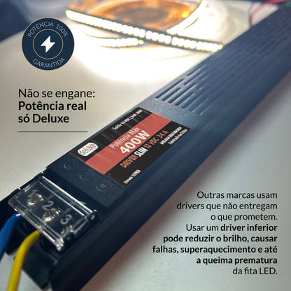 Fonte driver Slim 400w 34a 12v 127v Deluxe