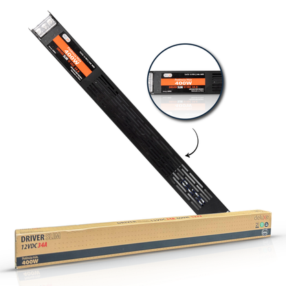 Fonte driver Slim 400w 34a 12v 127v Deluxe