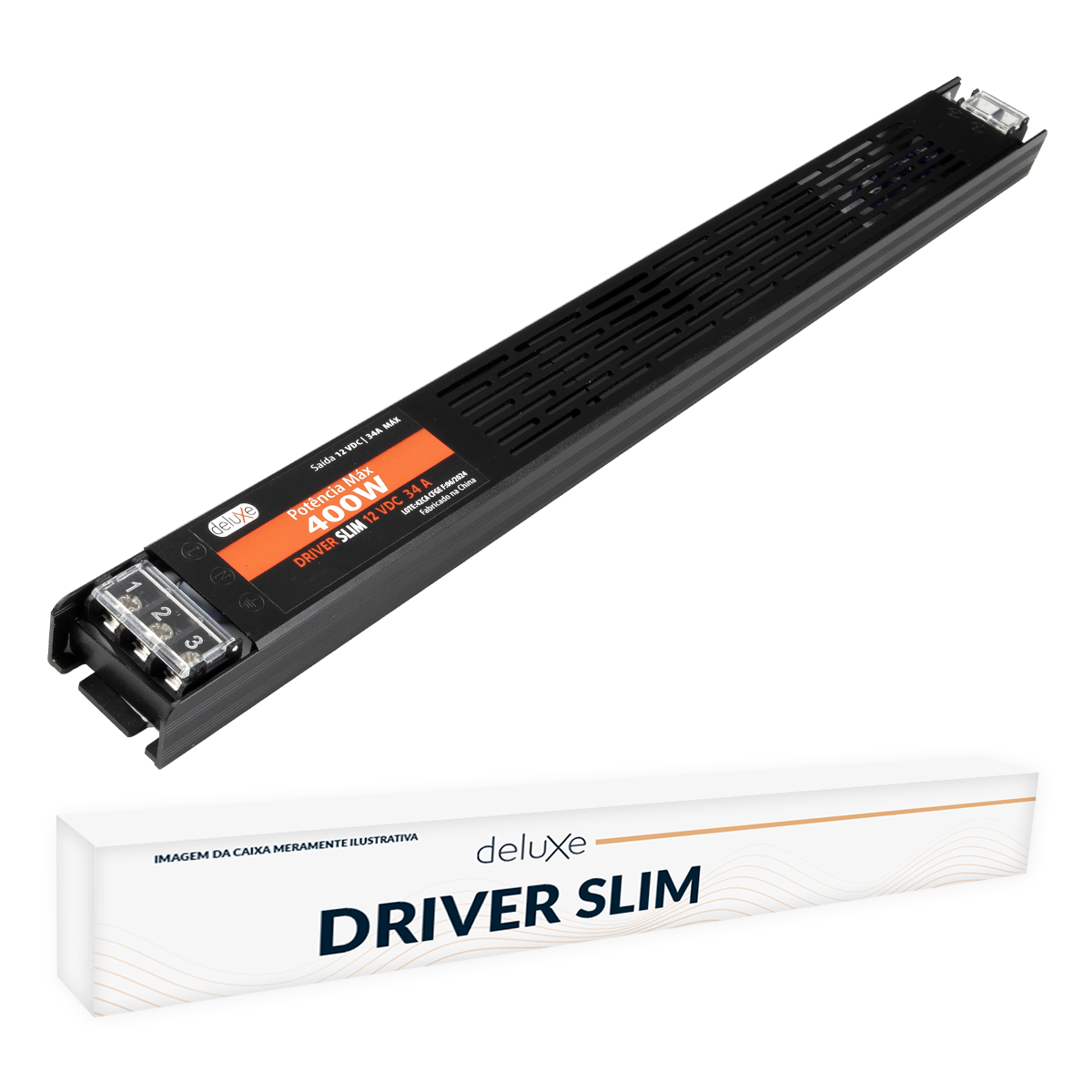 Fonte driver Slim 400w 34a 12v 220v Deluxe By Avant