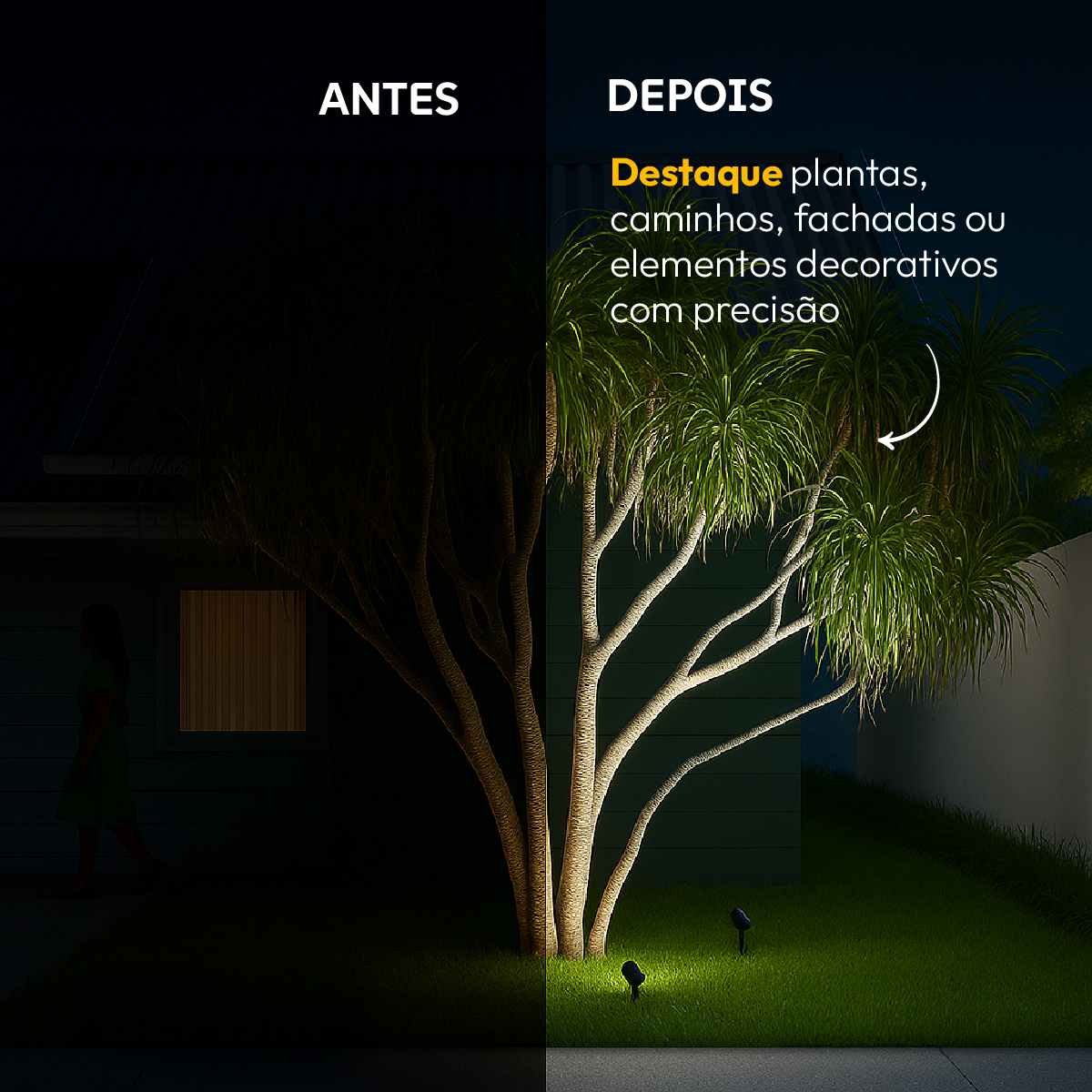 Luminaria Led Jardim Espeto 7W 6500k Branco Frio a Prova D'Água Alut By Avant