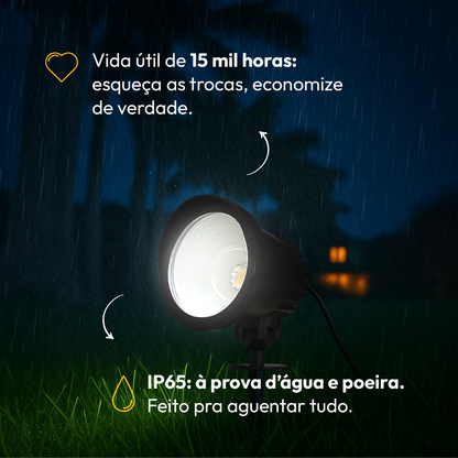 Luminaria Led Jardim Espeto 7W 6500k Branco Frio a Prova D'Água Alut By Avant
