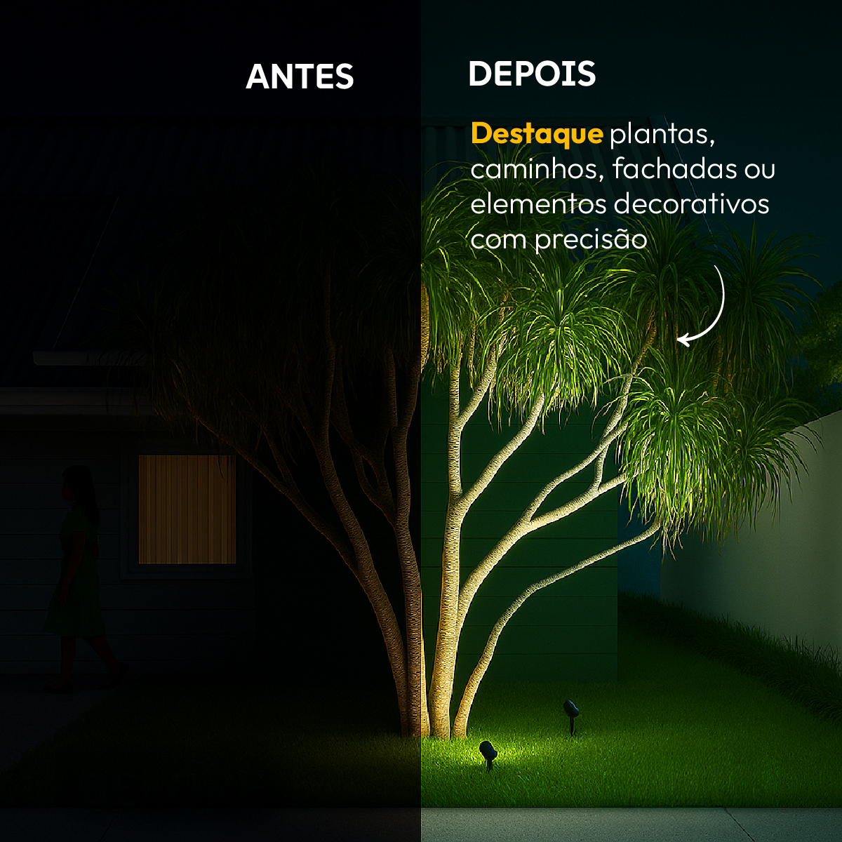Luminaria Led Jardim Espeto 7W Verde a Prova D'Água Alut By Avant
