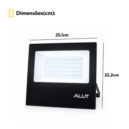Refletor Led Slim 100w 6500k Branco Frio Bivolt IP65 Alut
