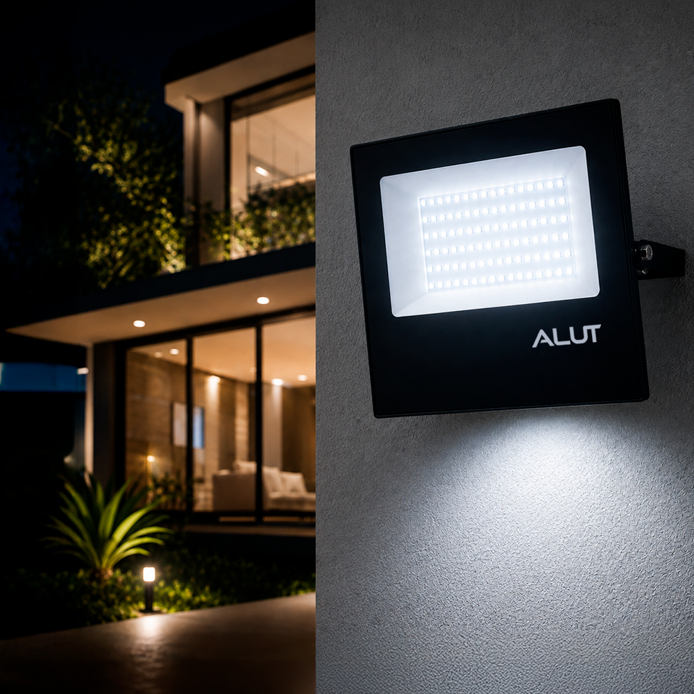 Refletor Led Slim 100w 6500k Branco Frio Bivolt IP65 Alut