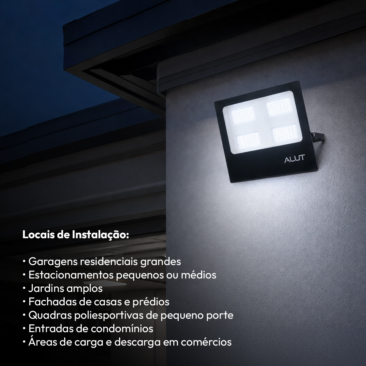 Refletor Led Slim 200w 6500k Branco Frio Bivolt IP65 Alut