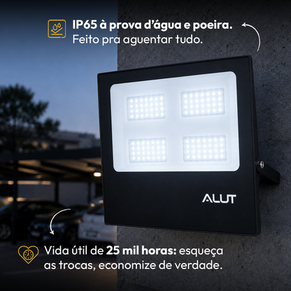 Refletor Led Slim 200w 6500k Branco Frio Bivolt IP65 Alut