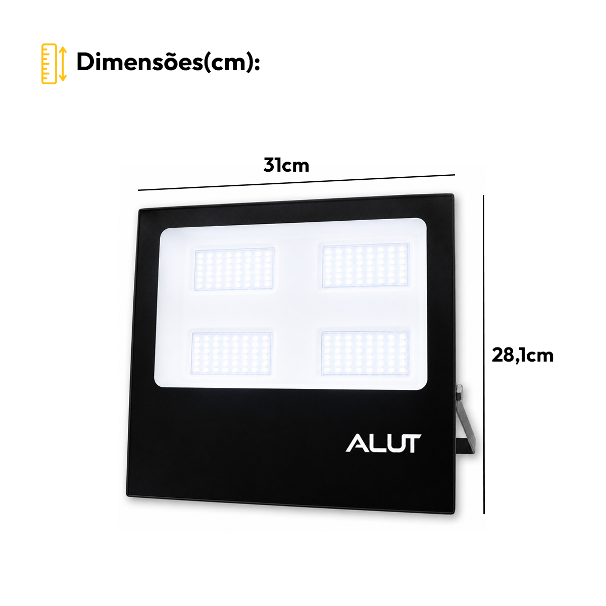 Refletor Led Slim 200w 6500k Branco Frio Bivolt IP65 Alut