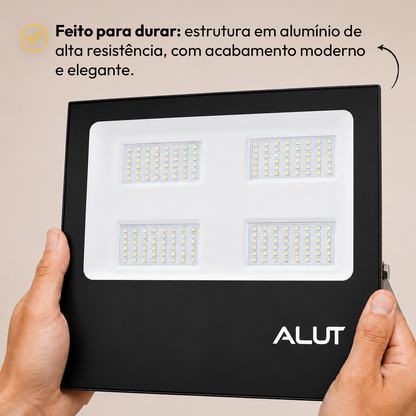 Refletor Led Slim 200w 6500k Branco Frio Bivolt IP65 Alut
