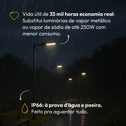 Luminaria Led Poste 100w 6500k Bivolt Ip66 Alut By Avant