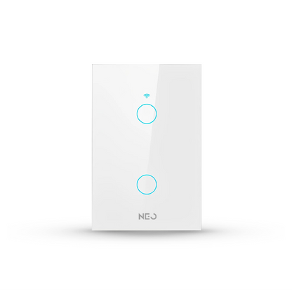 Interruptor Inteligente Wifi 2 Botões 4x2 Bivolt Branco Neo