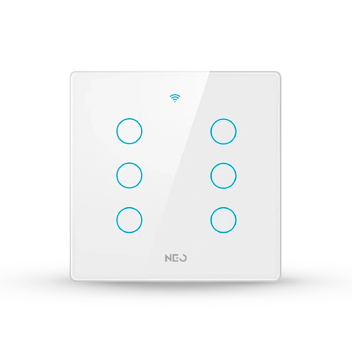 Interruptor Inteligente Wifi 6 Botões 4x4 Bivolt Branco Neo