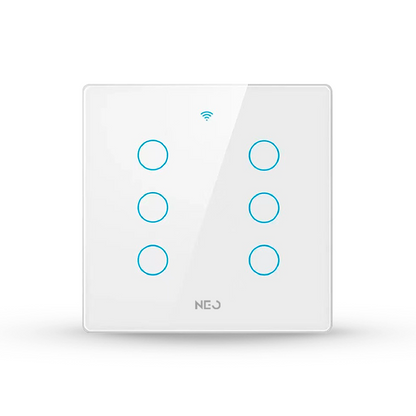 Interruptor Inteligente Wifi 6 Botões 4x4 Bivolt Branco Neo