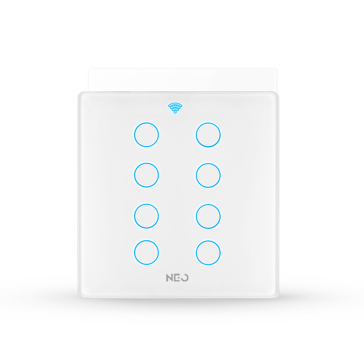 Interruptor Inteligente Wifi 8 Botões 4x4 Bivolt Branco Neo
