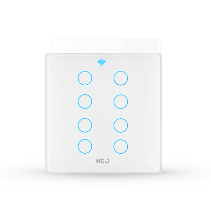 Interruptor Inteligente Wifi 8 Botões 4x4 Bivolt Branco Neo