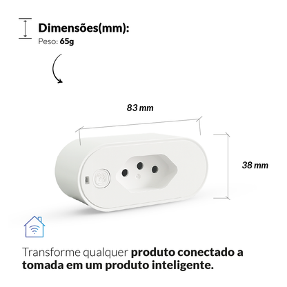 Tomada Inteligente Wifi 10A Bivolt Branca Neo