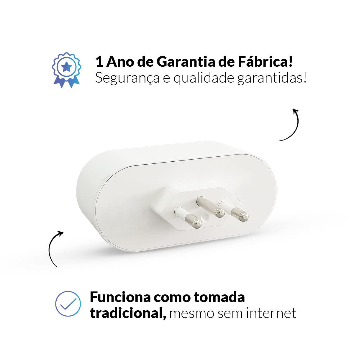 Tomada Inteligente Wi-fi 10A Bivolt Branca Neo Avant