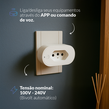 Tomada Inteligente Wi-fi 20A Bivolt Branca Neo Avant