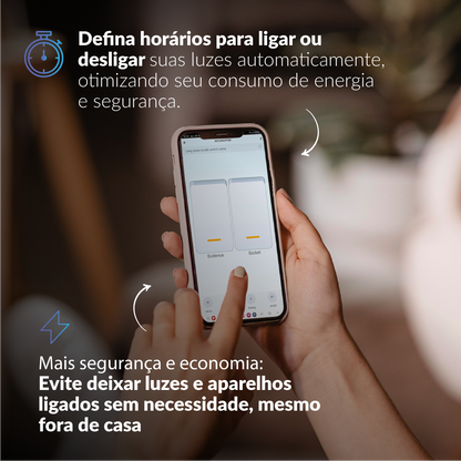 Interruptor Inteligente Wifi 2 Botões Com Tomada 10A 4X2 Bivolt Branco Neo