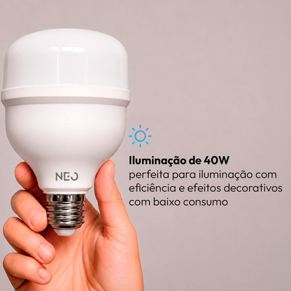 Lâmpada Led Inteligente Bulbo HP Wifi 40W RGB Colorido E27 Neo