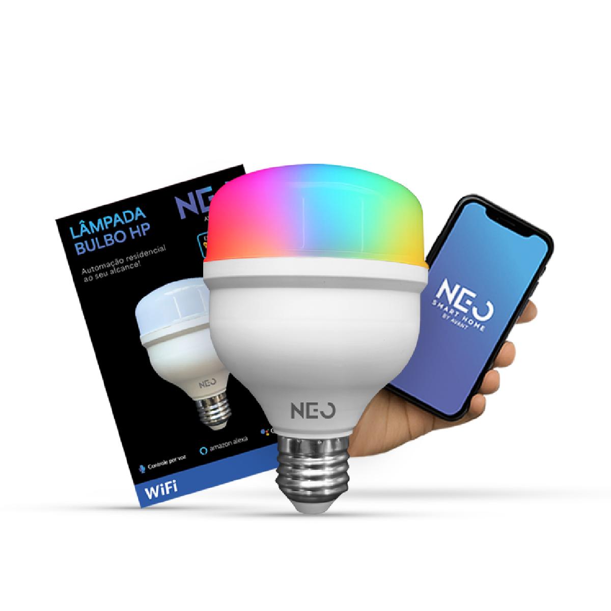 Lâmpada Led Smart Bulbo HP 50W RGB Colorido E27 Bivolt Neo Avant