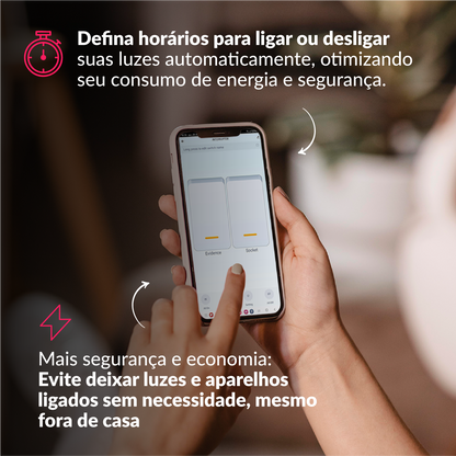 Interruptor Inteligente Zigbee 2 Botões Com Tomada 4x2 Bivolt Preto Neo Avant