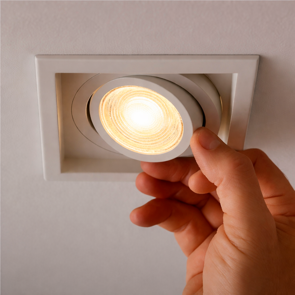 Spot Led Recuado Embutir Gu10/MR16 Uno Quadrado Branco Policarbonato Alut