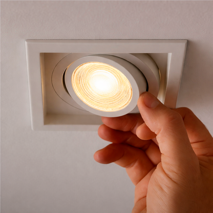 Spot Led Recuado Embutir E27 Par20 Quadrado Branco Policarbonato Alut