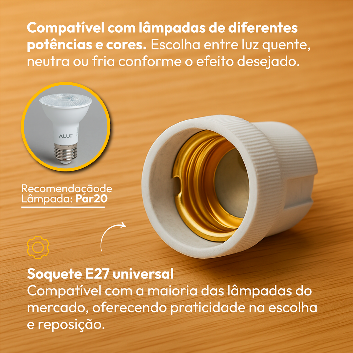 Spot Led Recuado Duo Embutir E27/Par20 Quadrado Branco Policarbonato Alut By Avant