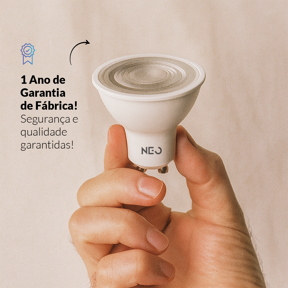 Lâmpada Led Dicróica MR16 Smart Wi-fi 2.4GHz 5w 2700K/6500K RGB GU10 Branco Neo Avant