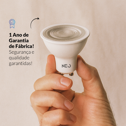 Lâmpada Led Dicróica MR16 Smart Wi-fi 2.4GHz 5w 2700K/6500K RGB GU10 Branco Neo Avant
