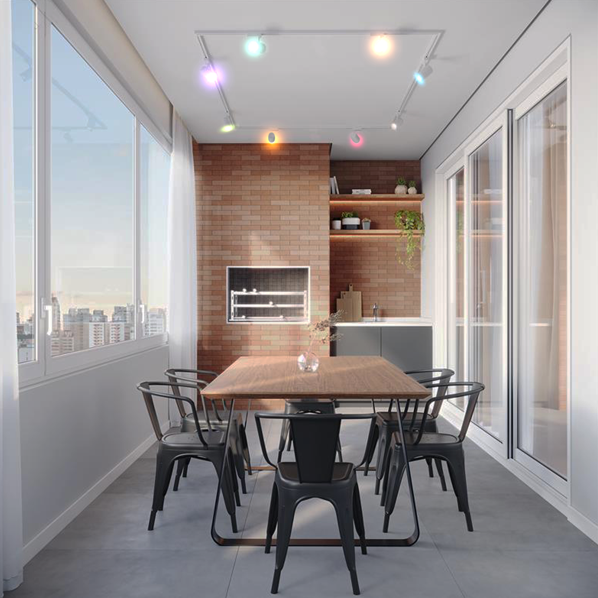 Kit 3 Spot Led + Trilho Smart Inteligente 1 Metro 60w RGB Colorido 110v/220v Bivolt Branco Cod: 290974744-3 Neo Avant - NEO Avant