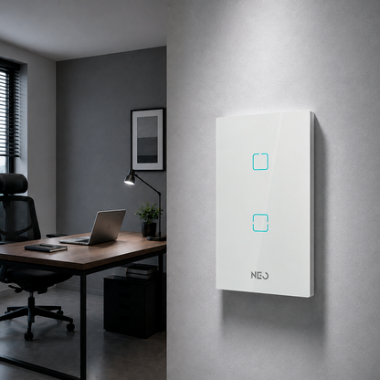 Interruptor Inteligente Zigbee 2 Botões 4x2 Bivolt Branco Neo