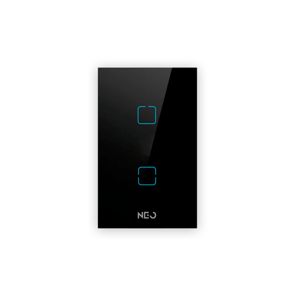 Interruptor Inteligente Zigbee 2 Botões 4x2 Bivolt Preto Neo