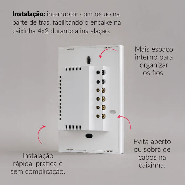 Kit Automação Hub Zigbee com Interruptores Tomada Inteligente Preto 4x2 Bivolt Neo Avant - NEO Avant