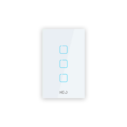 Interruptor Inteligente Zigbee 3 Botões 4x2 Bivolt Branco Neo