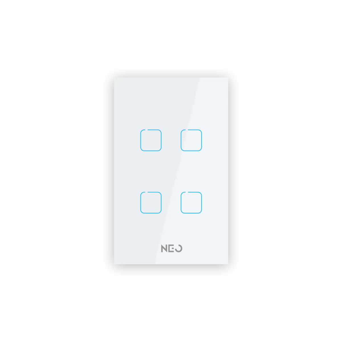 Interruptor Inteligente Zigbee 4 Botões 4x2 Bivolt Branco Neo