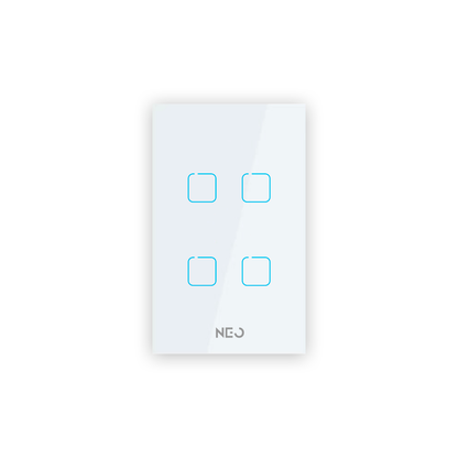 Interruptor Inteligente Zigbee 4 Botões 4x2 Bivolt Branco Neo
